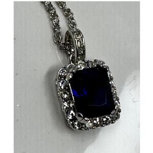 Avon Sapphire colored pendant necklace NIB, mothers day gift, graduation